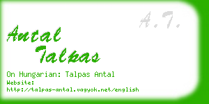 antal talpas business card